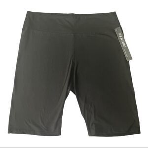 BLACK STRETCHY BIKER SHORTS‎